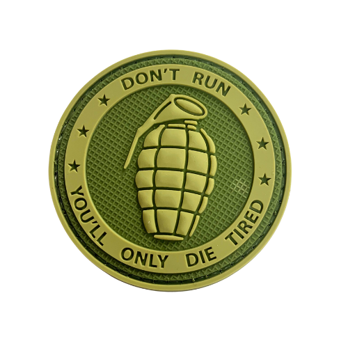 PVC Velcro Patch - Don't Run, You'll only die tired - RPI Supplies