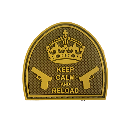 PVC Velcro Patch -  Keep Calm and Reload Tan - RPI Supplies