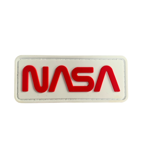 PVC Velcro Patch - NASA White/Red - RPI Supplies