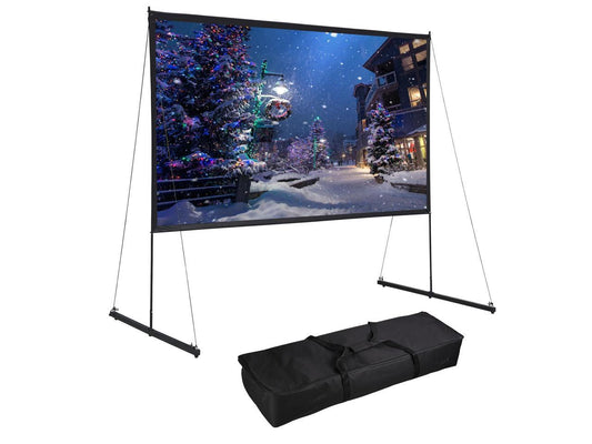 100 Portable Detachable Projector Screen with Stand Movie Projection 16:9 HD 1.1 Gain Home Theater