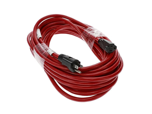100 feet 12/3 sjtw red extension cord,black plug