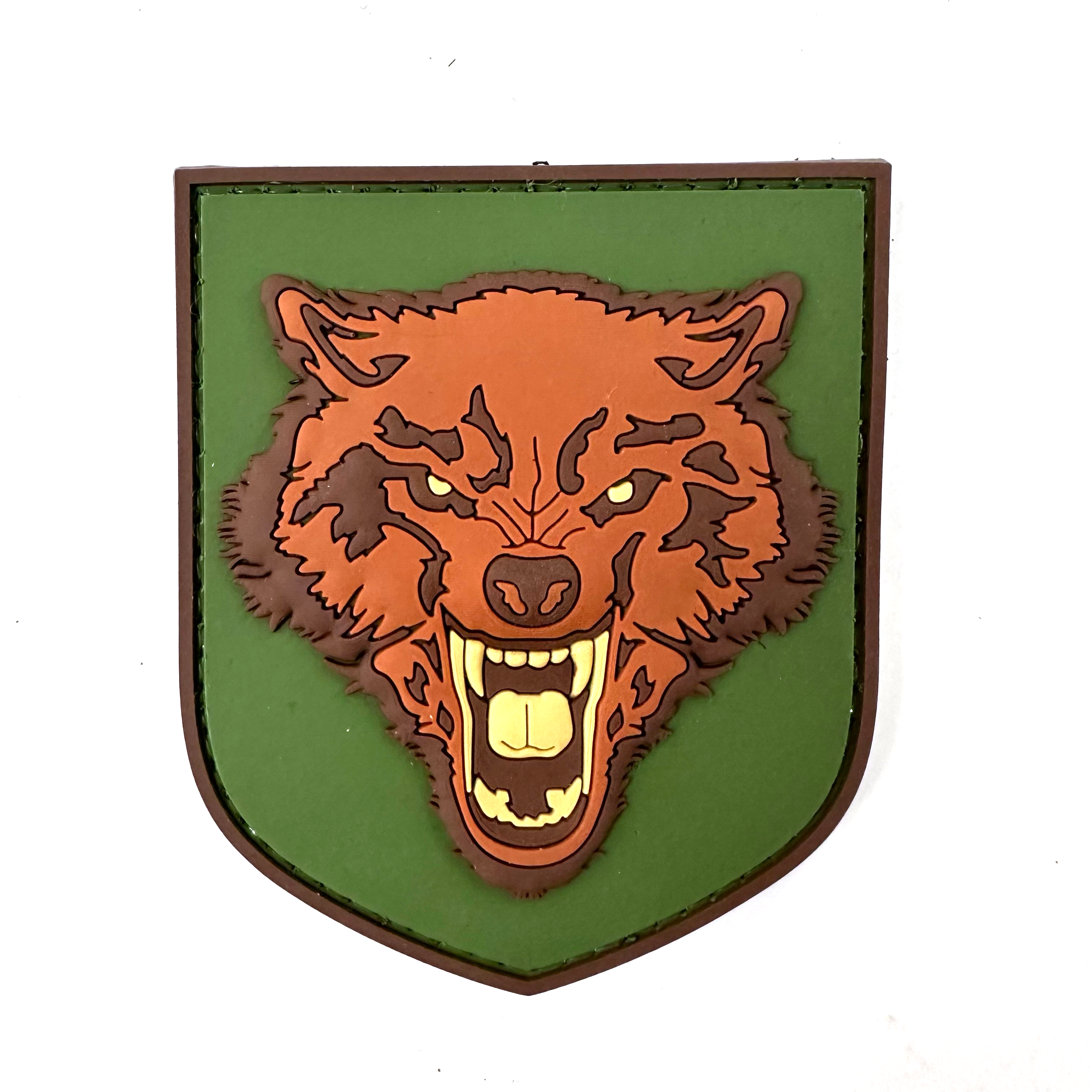 PVC Velcro Patch -  Wolf - Green - RPI Supplies