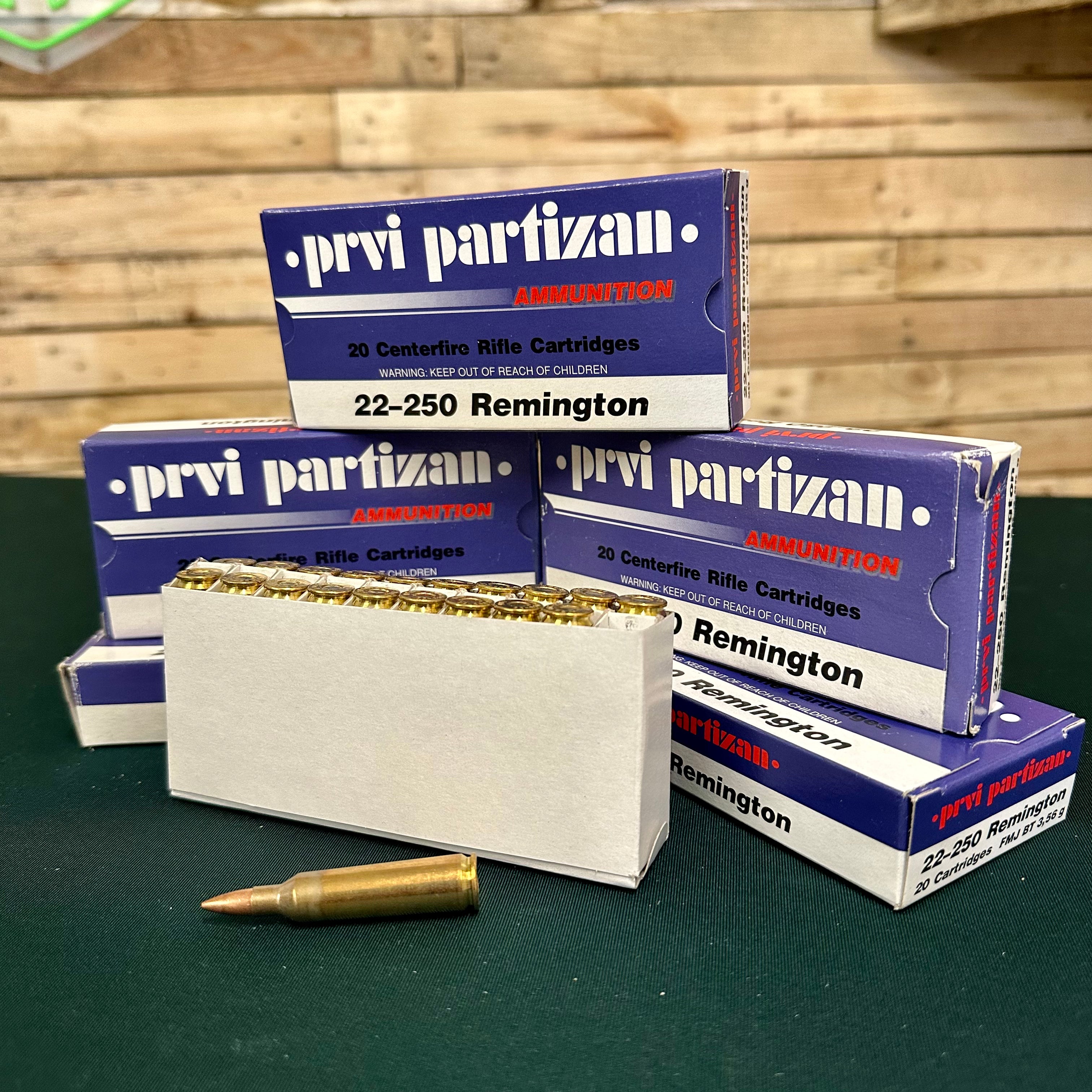 PPU 22-250 Remington 55gr JSP - Box of 20 - RPI Supplies