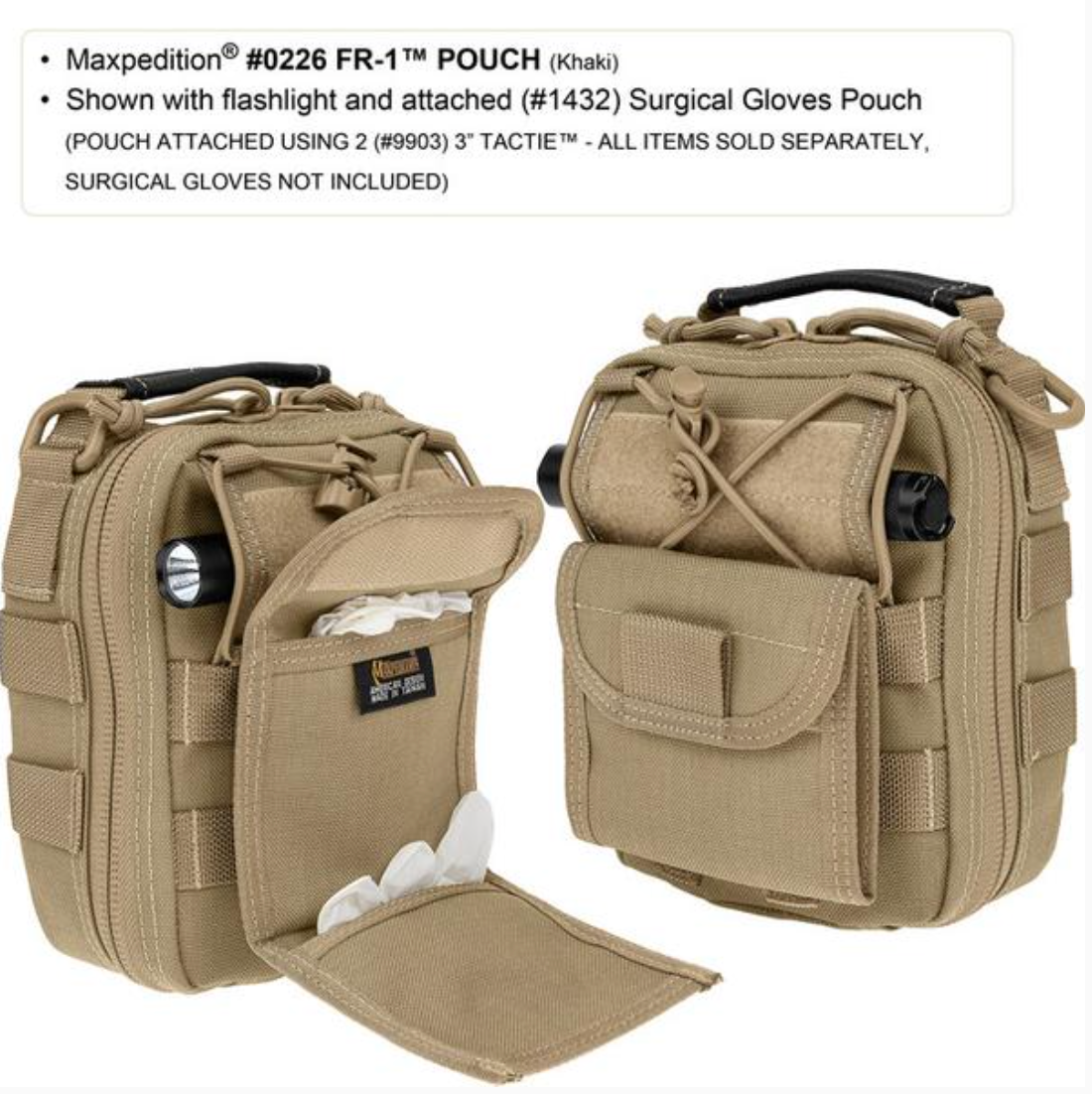 Maxpedition FR-1 Medical Pouch - KHAKI - RPI Supplies